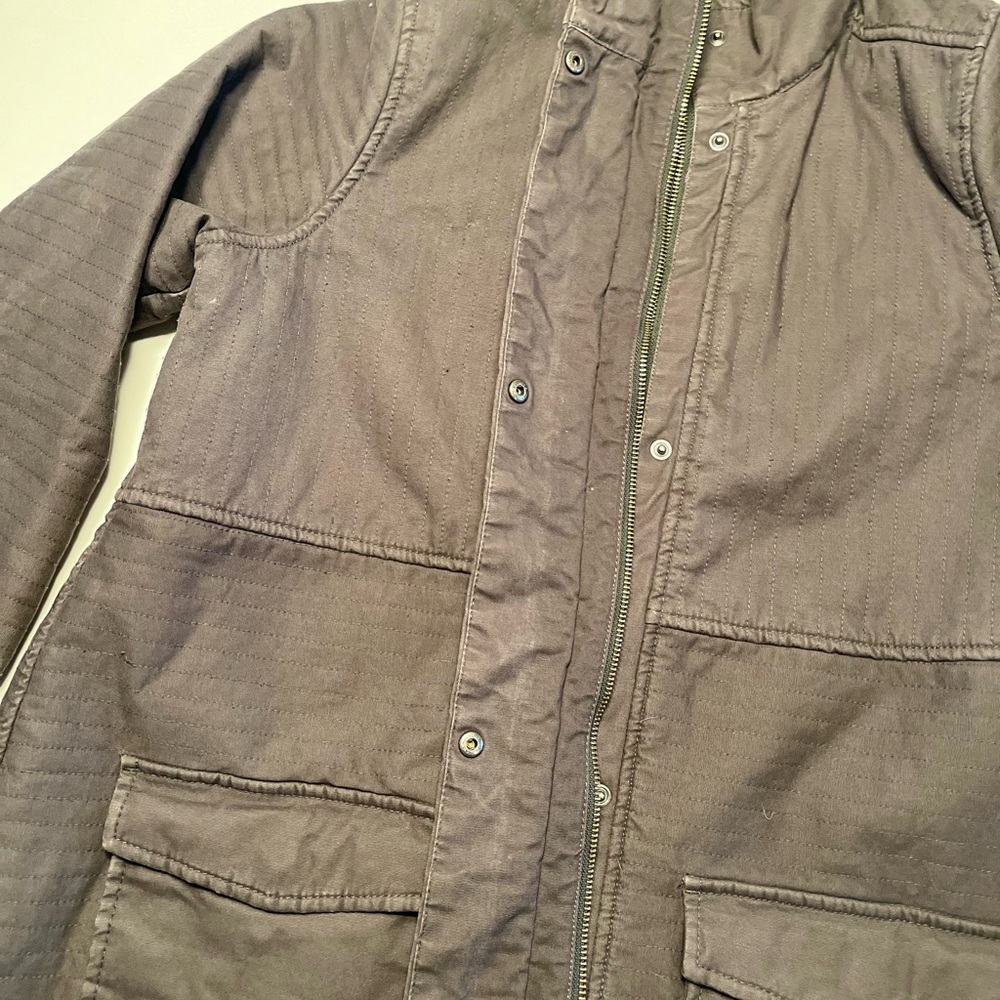 Prana Taupe Quilted Field Jacket